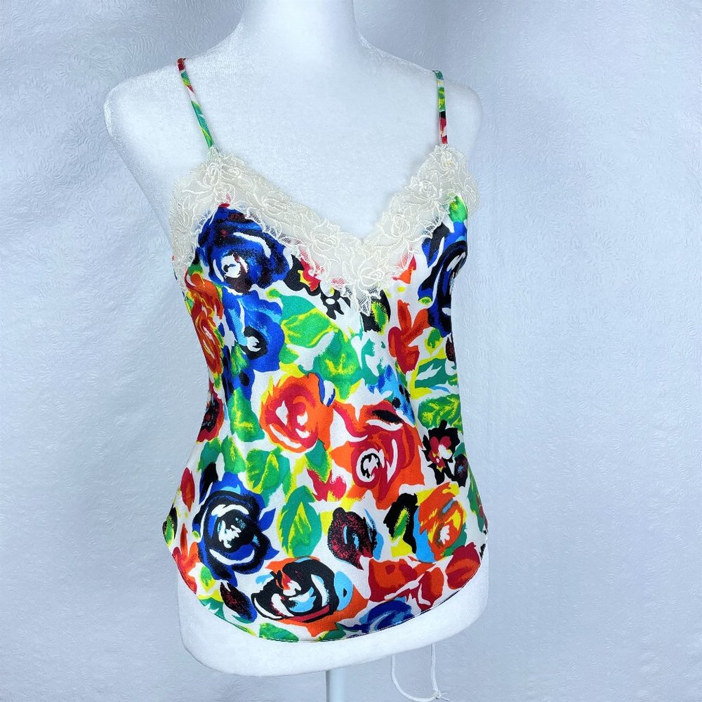 Vtg Victoria's Secret Floral Camisole Tank Top